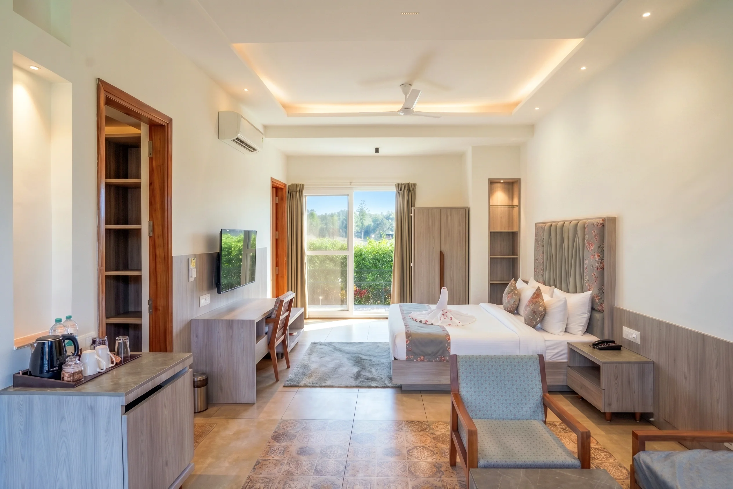 Premium Cottage with Jacuzzi interior at Evara Spa & Resort