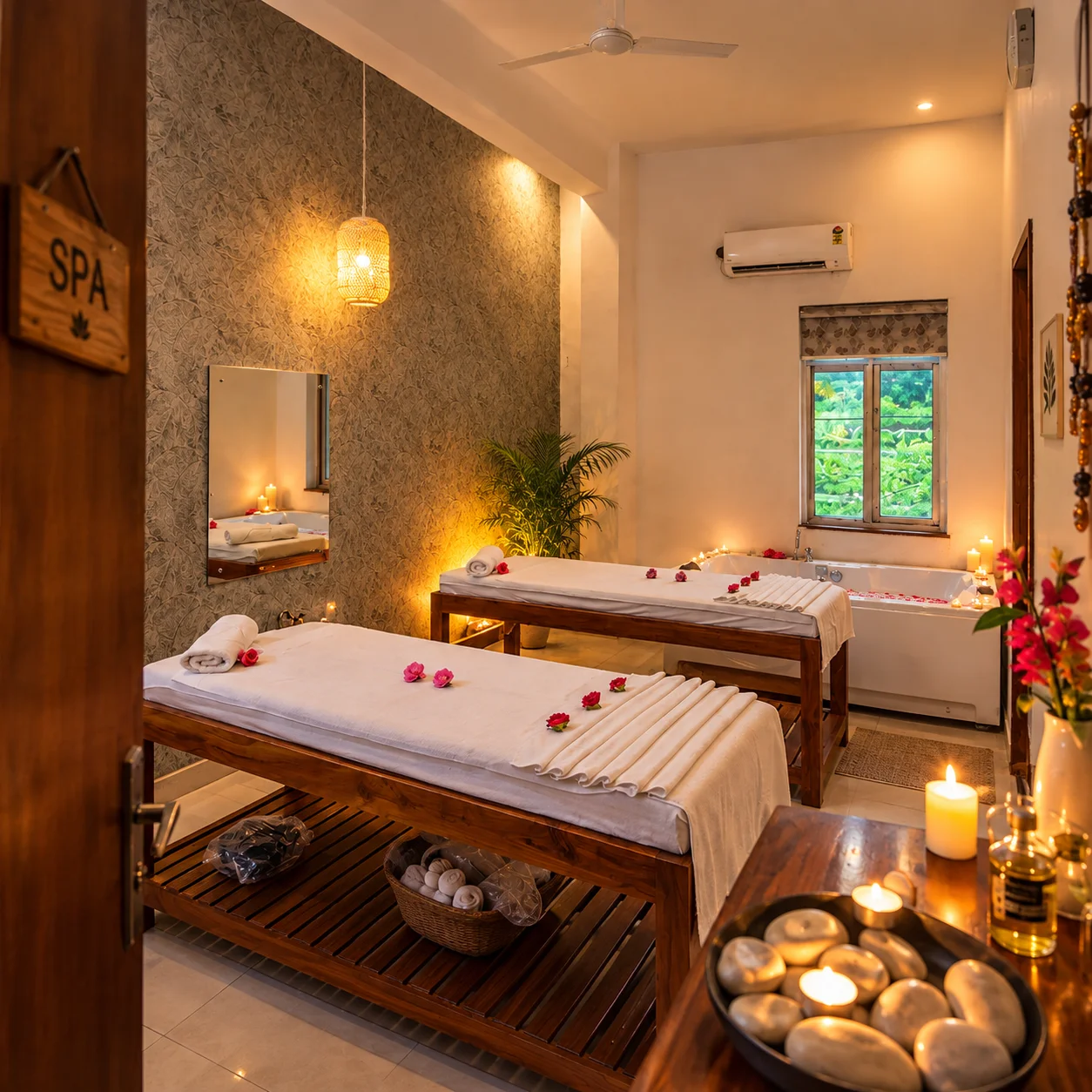 Couple spa ritual at Evara